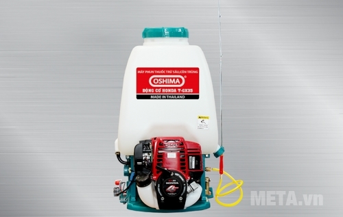 Áp lực phun lớn 25 - 35 kgf/cm2 cùng với khoảng cách 7m giúp thuốc ngấm đều mọi mặt