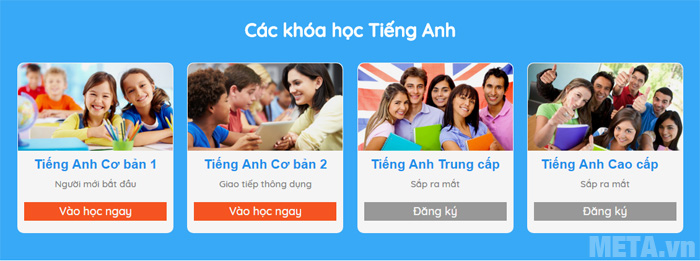 Các khóa học Tiếng Anh từ cơ bản tới nâng cao