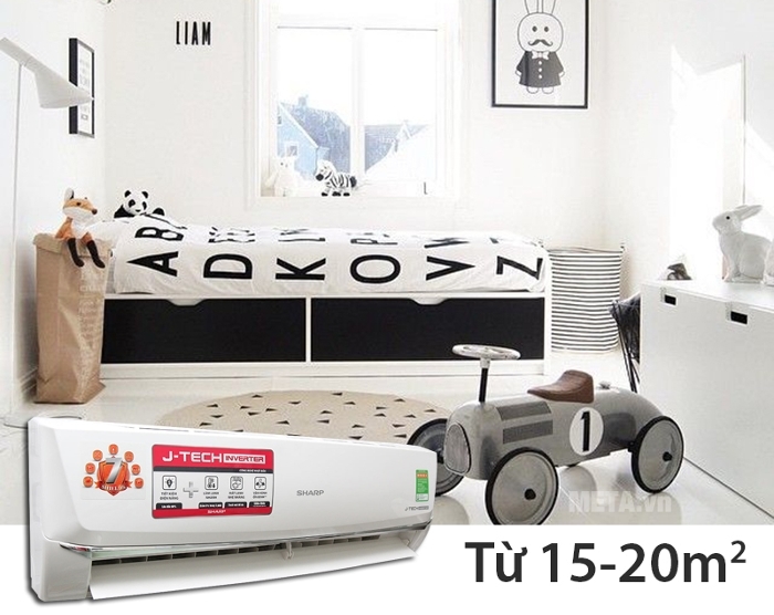 Điều hòa Sharp Inverter 1.5 HP AH-X12UEW làm lạnh nhanh chóng với chế độ Powerful Jet