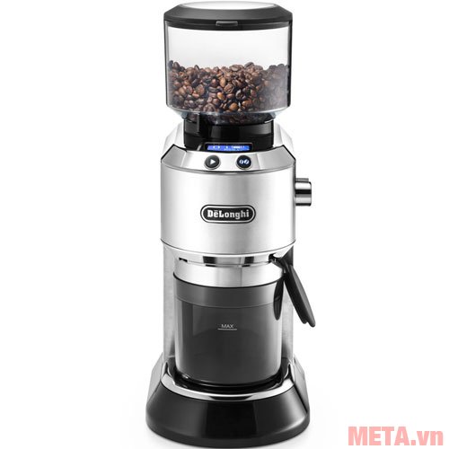 Máy xay cà phê Delonghi KG521.M có dung tích ngăn đựng hạt là 350g