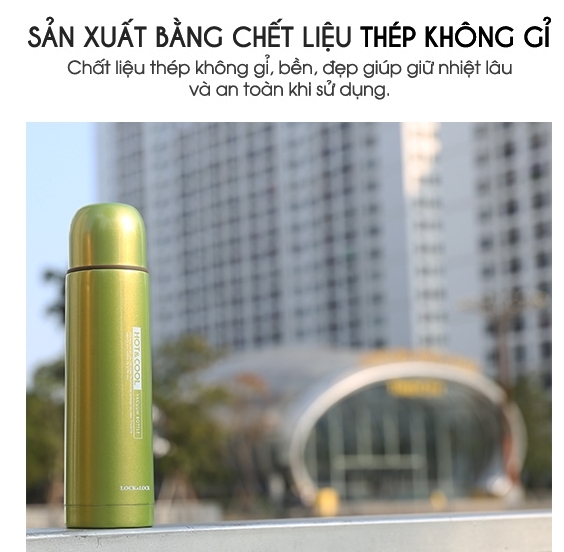Chất liệu thép cao cấp không gỉ, không oxi hóa khi tiếp xúc với môi trường bên ngoài