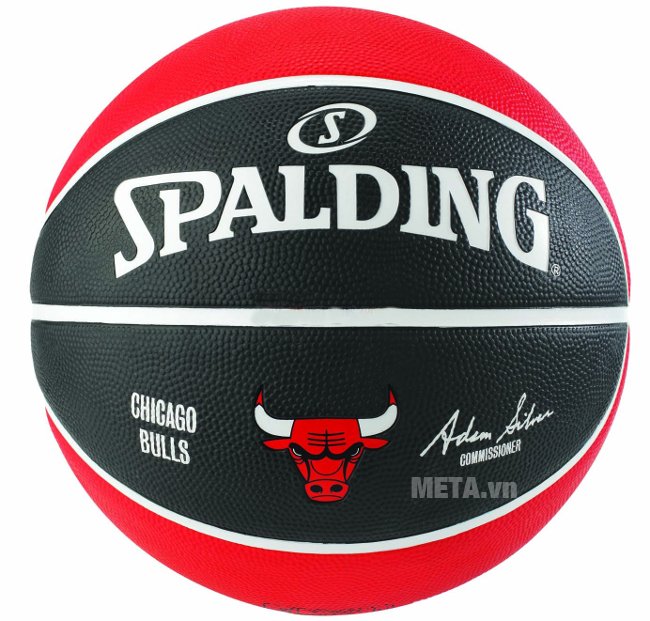 Mặt sau của bóng rổ Spalding NBA Team Chicago Bulls Outdoor size 7 (83-503Z)