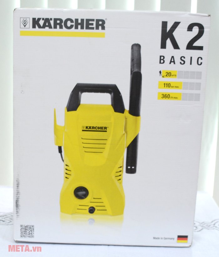 Máy phun áp lực Karcher K2 Basic OJ có bao bì chắc chắn 