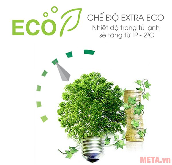Tủ lạnh Sharp inverter SJ-X346E-SL có chế độ Extra Eco giúp tiết kiệm điện hơn 