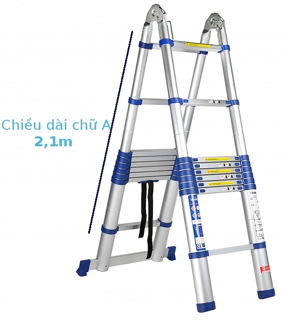 Thang nhôm rút gọn Nikawa NK-44AI chiều cao cân đối, giúp bạn sửa điện trên cao