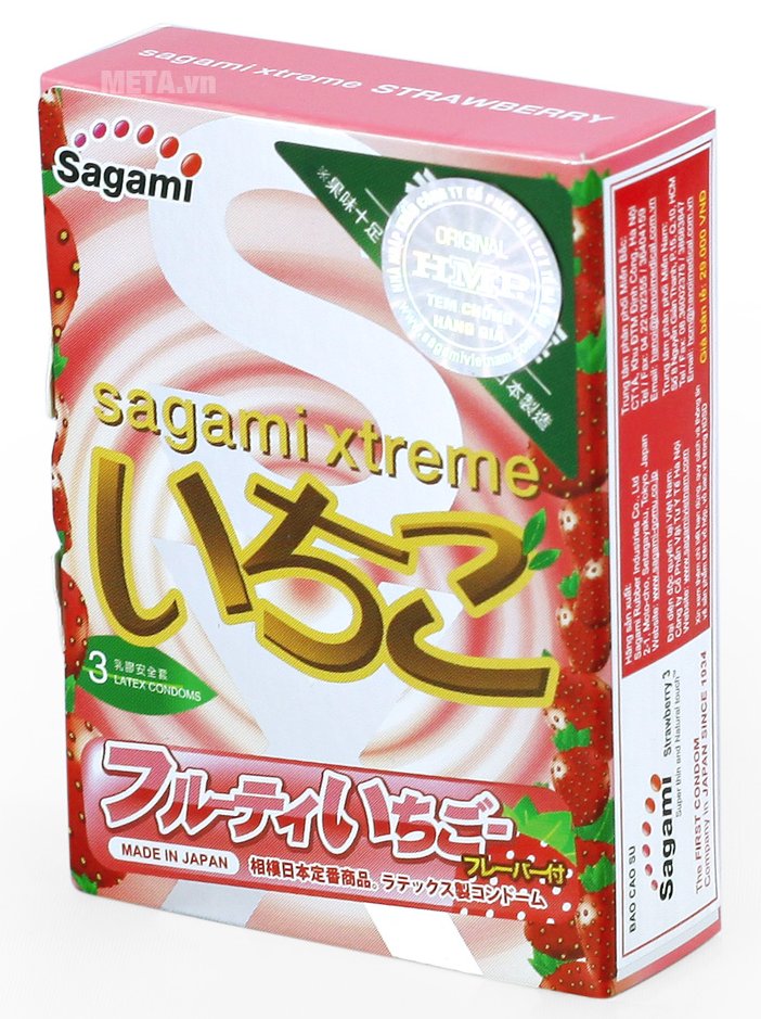 Bao cao su Sagami Sagami Xtreme Strawberry có mùi hương quyến rũ Bao cao su Sagami Sagami Xtreme Strawberry có mùi hương quyến rũ