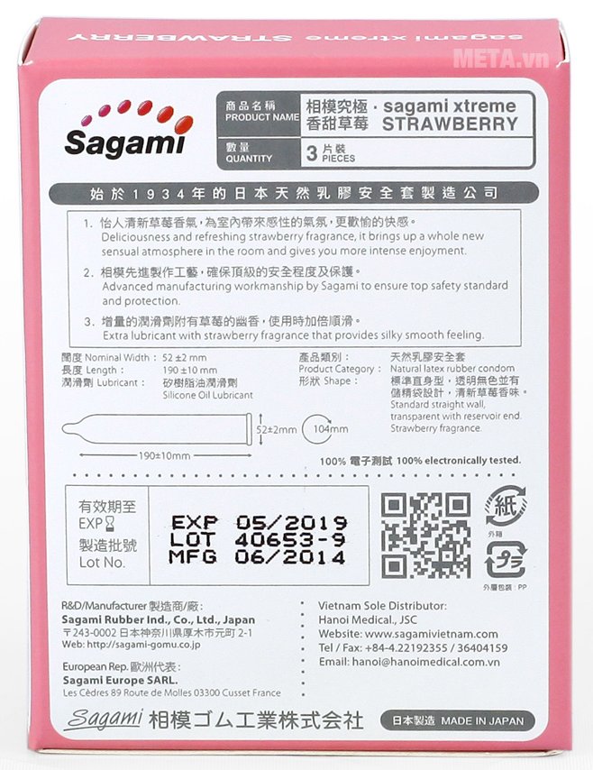 Bao cao su Sagami Sagami Xtreme Strawberry mang lại cảm giác nhẹ nhàng Bao cao su Sagami Sagami Xtreme Strawberry mang lại cảm giác nhẹ nhàng