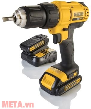 Máy khoan vặn vít dùng pin DeWalt DCD771C2 có vỏ máy bằng nhựa 