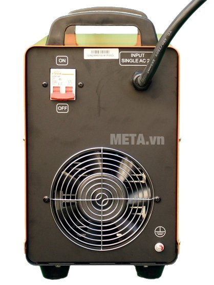Mặt sau của máy hàn bán tự động Jasic MIG 250F (J44) có quạt tản nhiệt lớn 