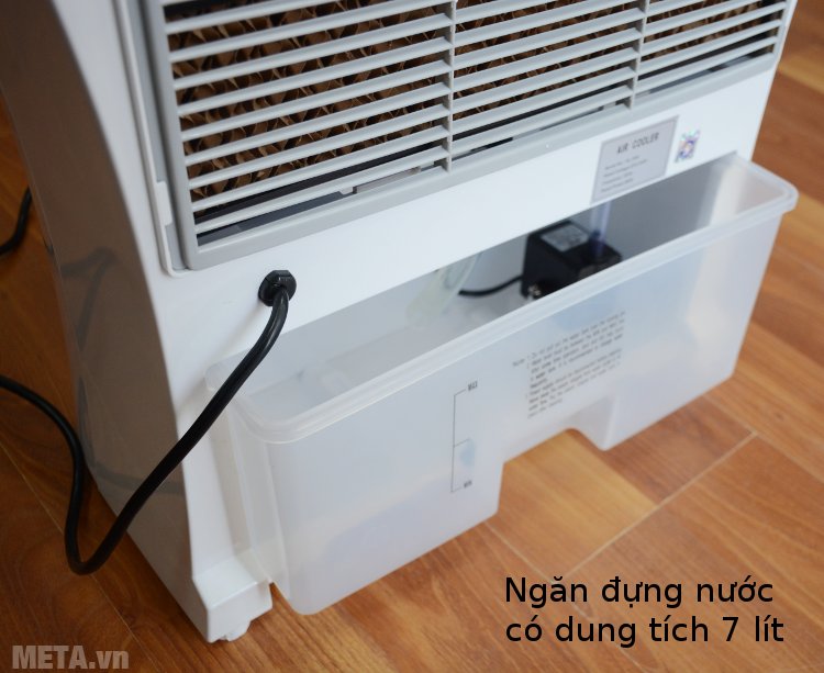 Quạt làm mát không khí GoodLife thiết kế ngăn đựng nước phía sau máy Quạt làm mát không khí GoodLife thiết kế ngăn đựng nước phía sau máy