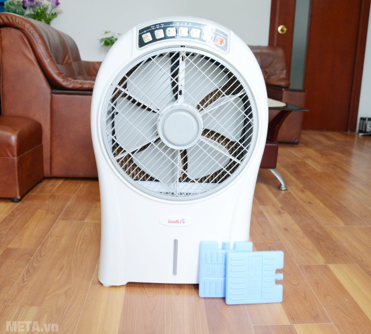 Quạt làm mát không khí GoodLife kèm 2 hộp đá gel Quạt làm mát không khí GoodLife kèm 2 hộp đá gel