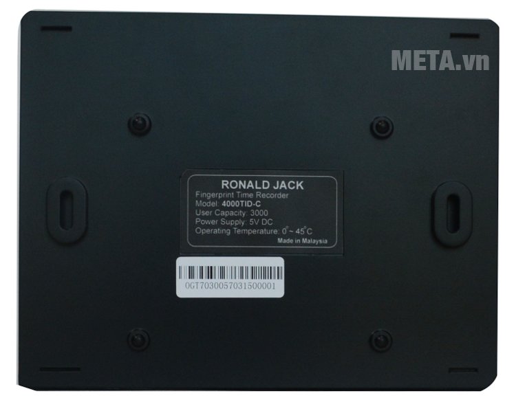 Máy chấm công Ronald Jack 4000TID-C sử dụng nguồn điện 5V DC 