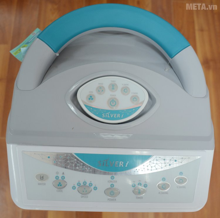 Máy làm mát Symphony Silver i có tay cầm di chuyển máy Máy làm mát Symphony Silver i có tay cầm di chuyển máy