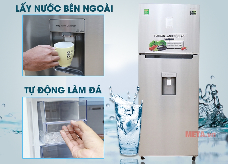 Tủ lạnh Samsung Digital Inverter 451L RT46K6836SL/SV có hệ thống lấy nước từ bên ngoài tiện lợi  