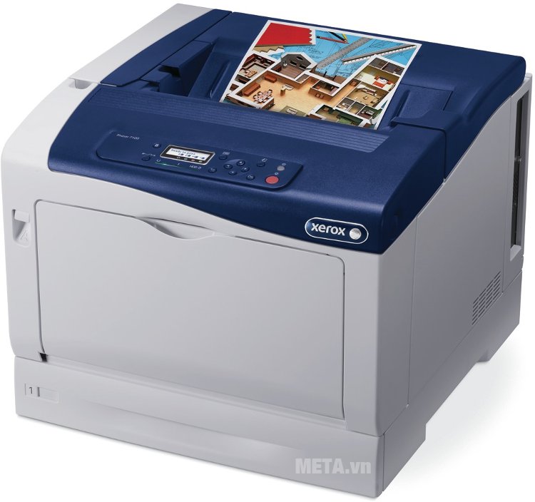 Máy in Fuji Xerox Phaser 7100N có màu trắng xanh sang trọng 