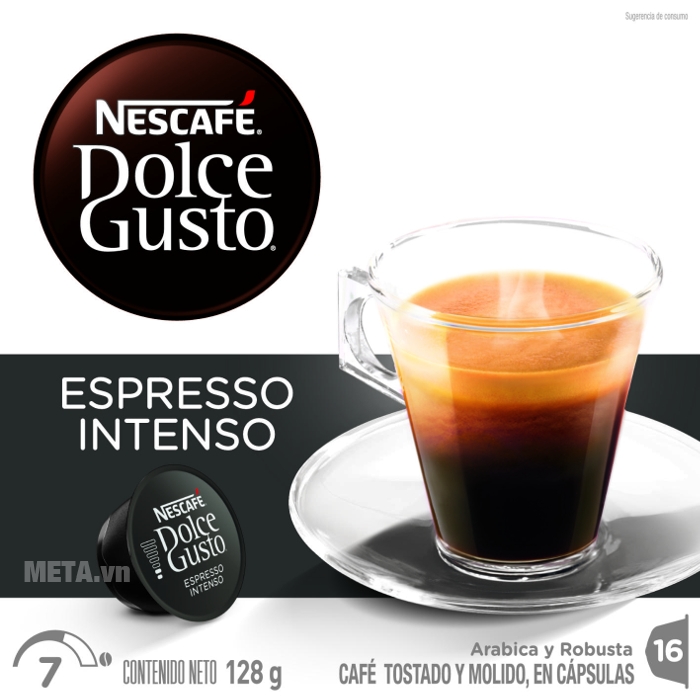 Viên nén cà phê vị cà phê rang xay Nescafe Dolce Gusto - Espresso Intenso quyến rũ vị nồng the