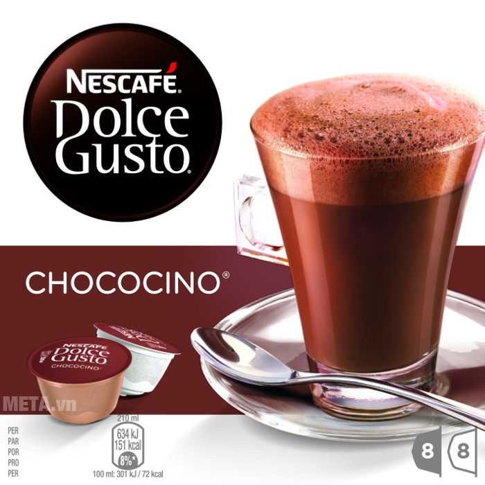 16 viên nén cà phê Capsule vị socola sữa Nescafe Dolce Gusto - Chococino 