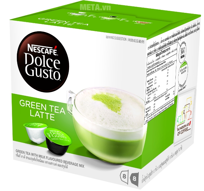 Green Tea Latte đúng điệu từ viên nén cà phê vị trà xanh sữa Nescafe Dolce Gusto Green Tea Latte đúng điệu từ viên nén cà phê vị trà xanh sữa Nescafe Dolce Gusto