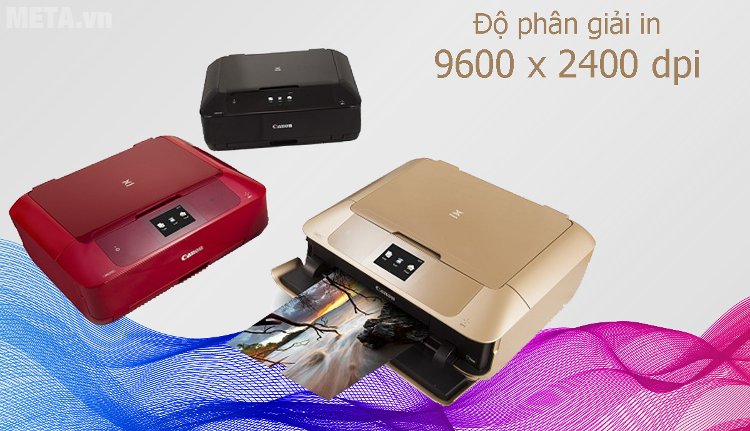 Máy in phun màu Canon PIXMA MG7770 có 3 màu: đen, đỏ và vàng 