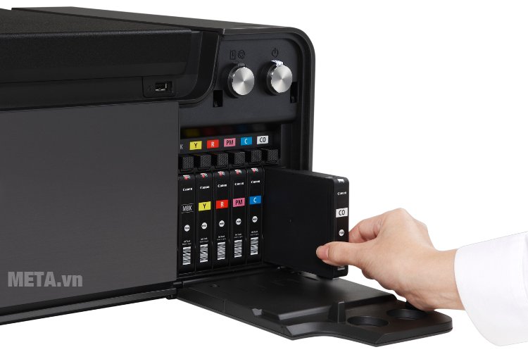 Máy in phun màu Canon PIXMA PRO-1 thiết kế hộp mực riêng rẽ dễ đổ mực 
