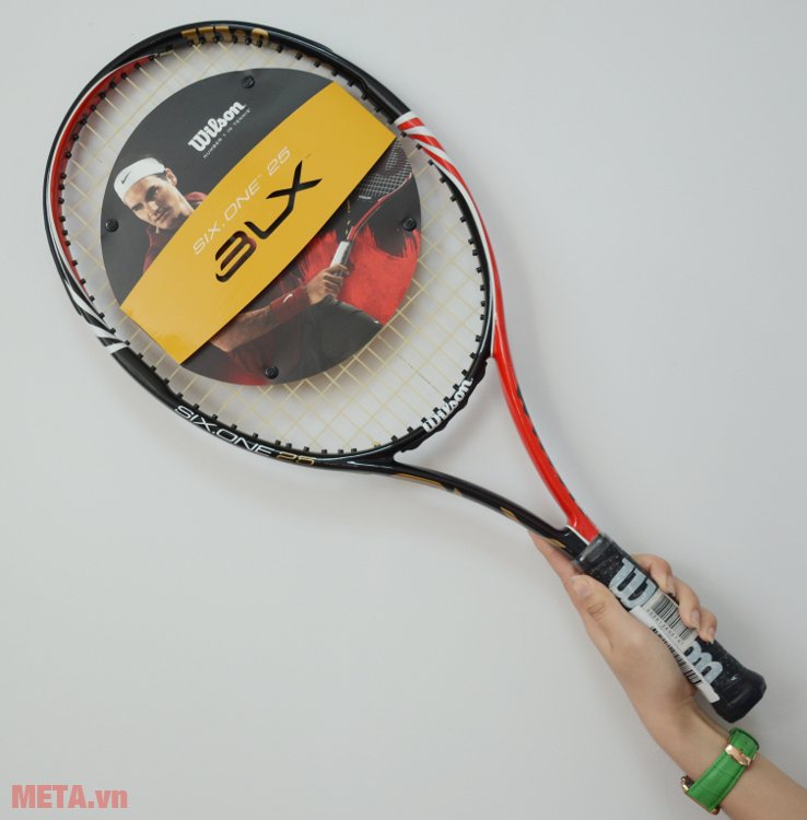 Vợt tennis trẻ em Wilson Six One 25 BLX WRT530100 màu đỏ đen 