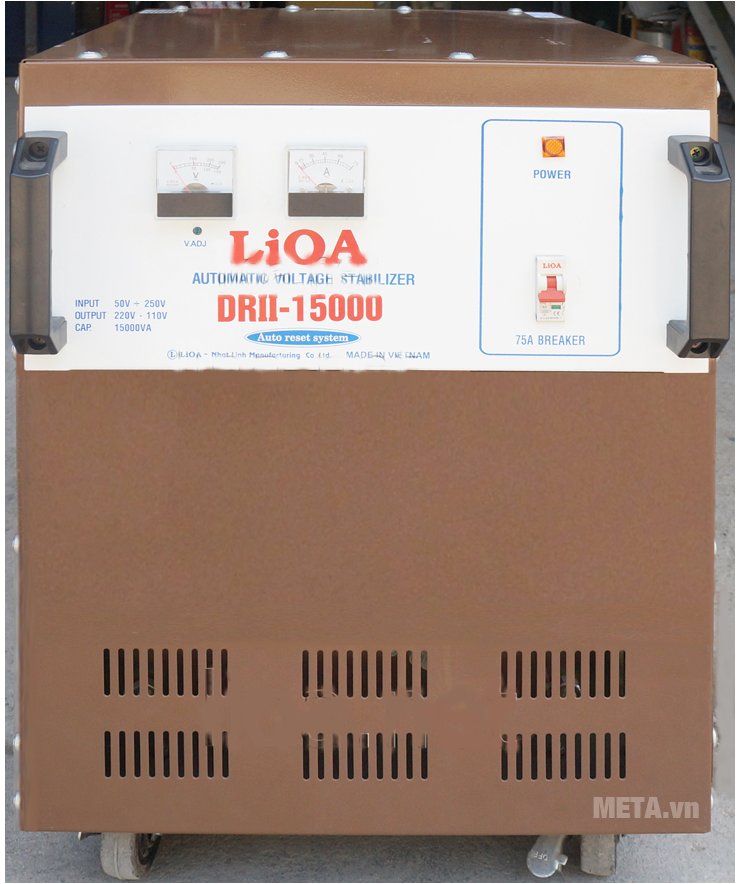 Ổn áp 1 pha Lioa 15KVA DRII 15000II (Dải điện áp đầu vào 50V -250V)