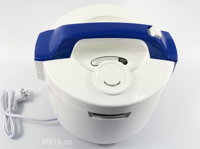 Nồi cơm điện nắp liền đem lại sự tinh tế với màu xanh trắng 