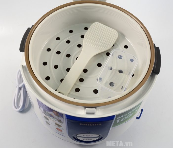 Nồi cơm điện Philips HD3118/66 dung tích 2 lít phù hợp cho gia đình  4 - 6 người 