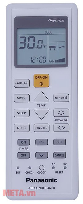 Điều hòa Panasonic 1 chiều Inverter 12.000 BTU CU/CS-U12TKH-8 có điều khiển từ xa tiện lợi 