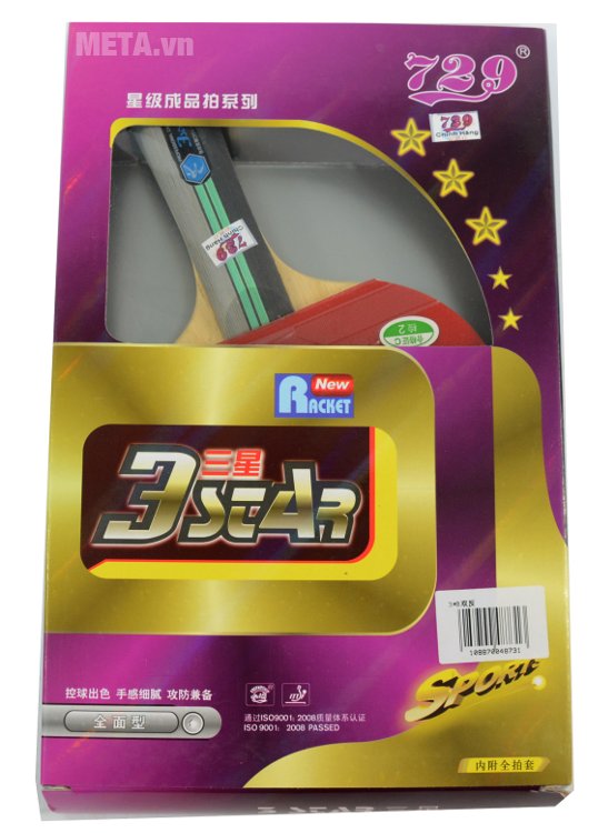 Mặt trước hộp đựng vợt bóng bàn 729 - 3Star Mặt trước hộp đựng vợt bóng bàn 729 - 3Star
