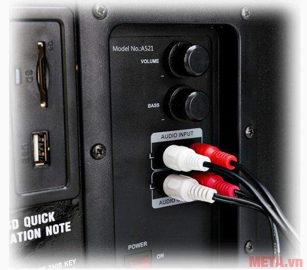 Loa Fenda A521 kết nối các jack cắm dễ dàng  Loa Fenda A521 kết nối các jack cắm dễ dàng