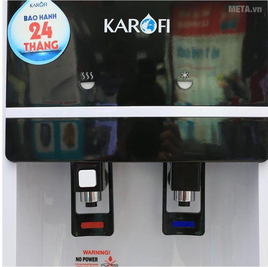 Cây nước uống nóng lạnh Karofi hút bình HC02-W có 2 vòi nóng lạnh   