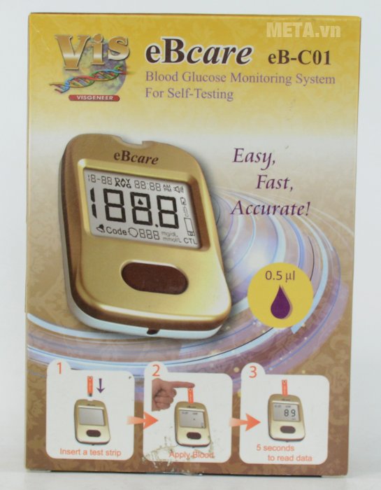 Máy đo đường huyết eBcare thiết kế hộp đựng bằng giấy bìa cứng Máy đo đường huyết eBcare thiết kế hộp đựng bằng giấy bìa cứng