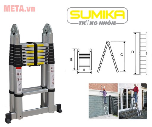 Thang nhôm rút gọn Sumika SK500D 