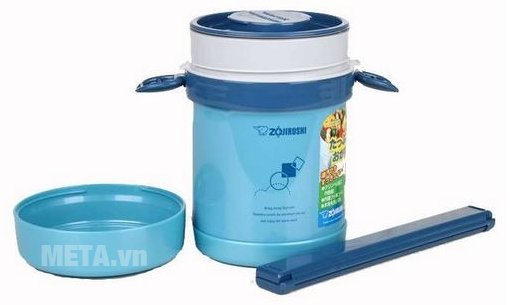 Cặp lồng cơm giữ nhiệt Zojirushi SL-MEE07-AB màu xanh 