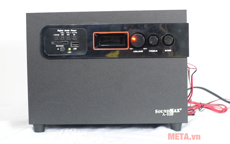 Loa SoundMax A920 2.1 có màu đen sang trọng 