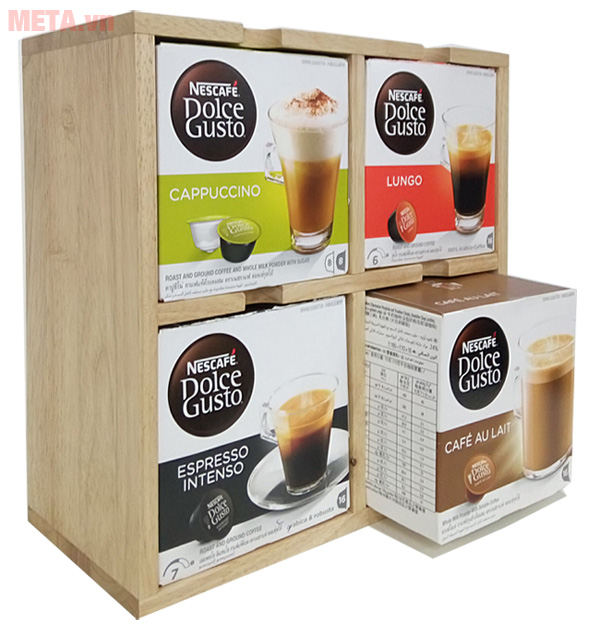 Kệ gỗ đựng viên nén cà phê Nescafe Dolce Gusto