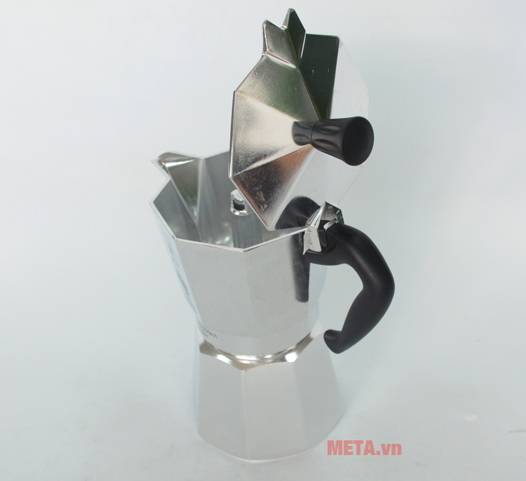 Ấm pha cà phê Bialetti Moka Express 6TZ BCM-1163 có tay cầm chống bỏng