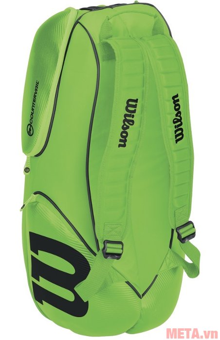 Túi tennis Wilson VANCOUVER 9 Pack GRBK WRZ845709 điều chỉnh được độ dài ngắn của quai đeo