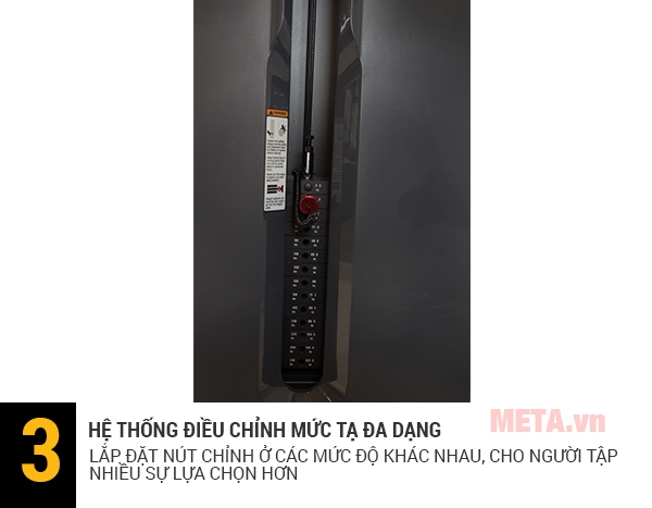 Hệ thống điều chỉnh với đa dạng các loại tạ 