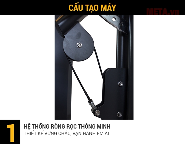 Ròng rọc vận hành êm ái 