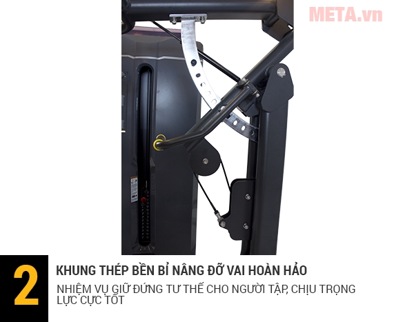 Khung thép chắc chắn an toàn và thoải mái cho người tập 