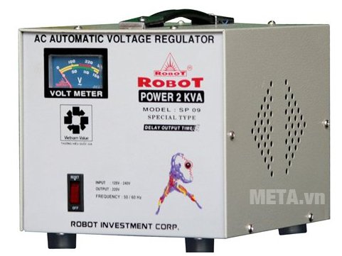 Ổn áp Robot SP09 2KVA dành cho gia đình sử dụng nguồn điện 1 pha 