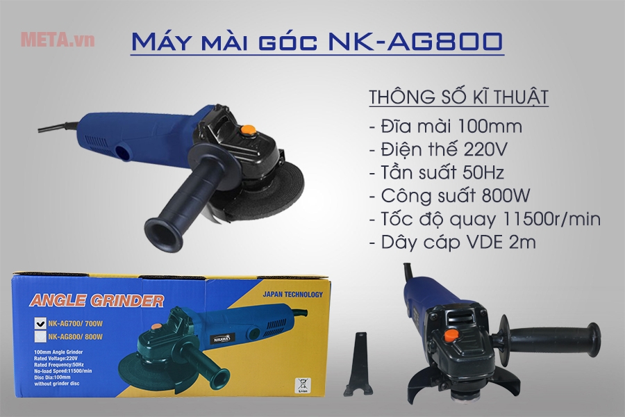 Máy mài góc NK-AG800 công suất lớn 