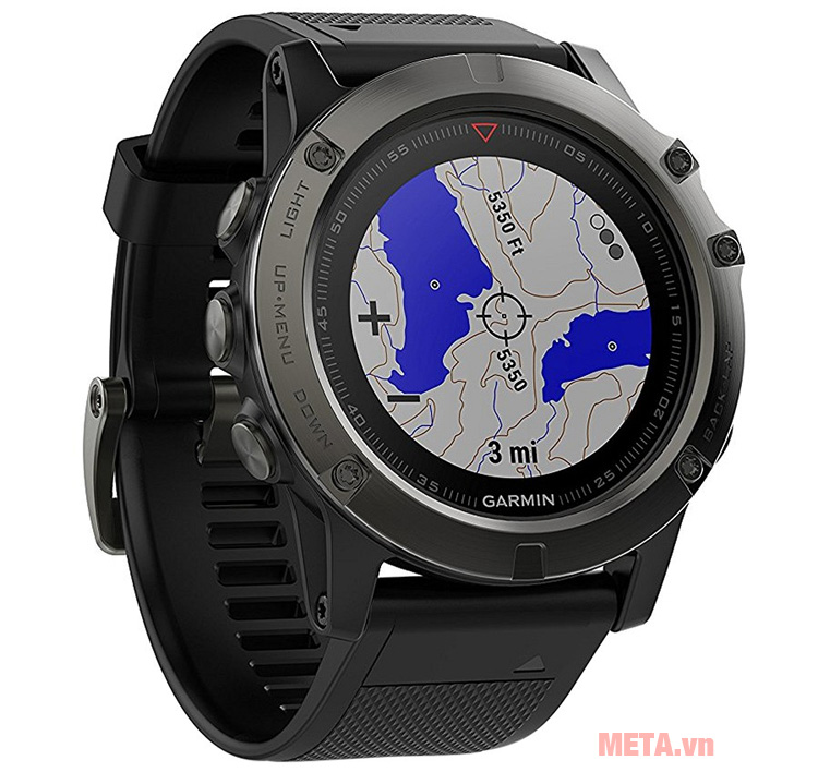 Vòng đeo tay theo dõi sức khỏe Garmin Fenix 5X có khả năng hiển thị địa hình 