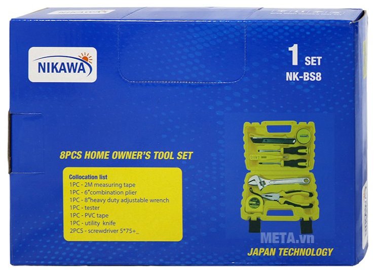 Bộ dụng cụ 8 món Nikawa NK-BS008 sản xuất theo công nghệ Nhật Bản 