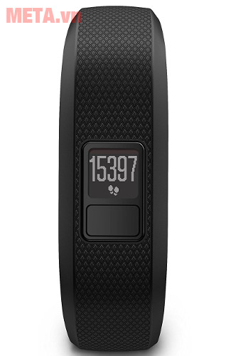 Vòng đeo tay theo dõi sức khỏe Garmin Vivofit 3 có hình dáng giống một chiếc đồng hồ Vòng đeo tay theo dõi sức khỏe Garmin Vivofit 3 có hình dáng giống một chiếc đồng hồ