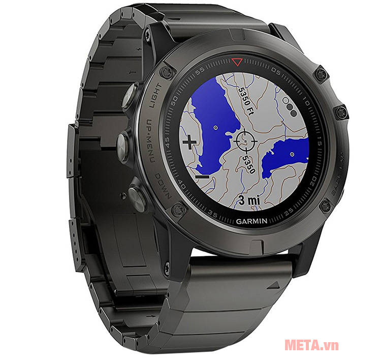 Vòng đeo tay theo dõi sức khỏe Garmin Fenix 5 Sate Gray có khả năng hiển thị địa hình 