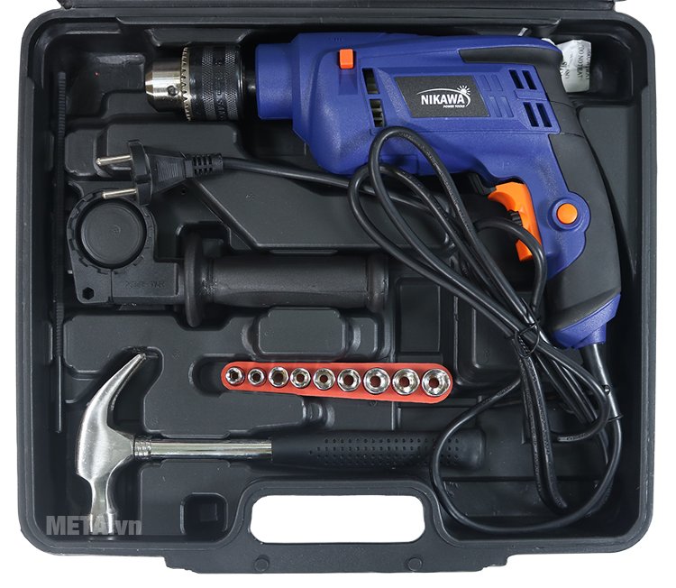 Máy khoan động lực Nikawa ID38 có tay cầm phụ, sử dụng điện áp 220V Máy khoan động lực Nikawa ID38 có tay cầm phụ, sử dụng điện áp 220V 