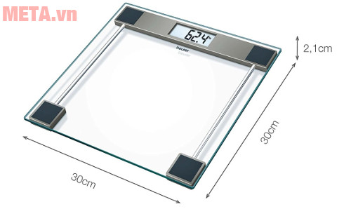 Kích thước cân điện tử Beurer GS11